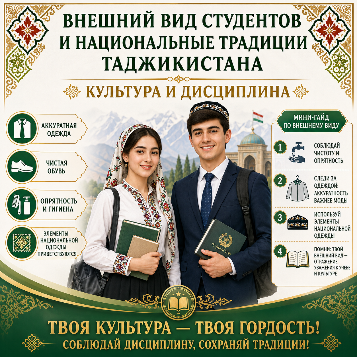 Внешний вид студентов и национальные традиции Таджикистана: культура и дисциплина