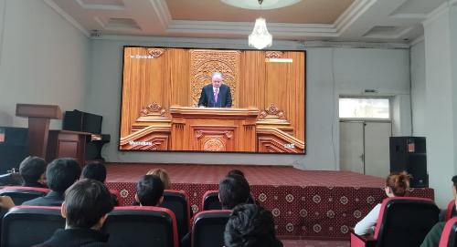 В школе РТСУ в Душанбе прошёл просмотр Послания Президента Республики Таджикистан